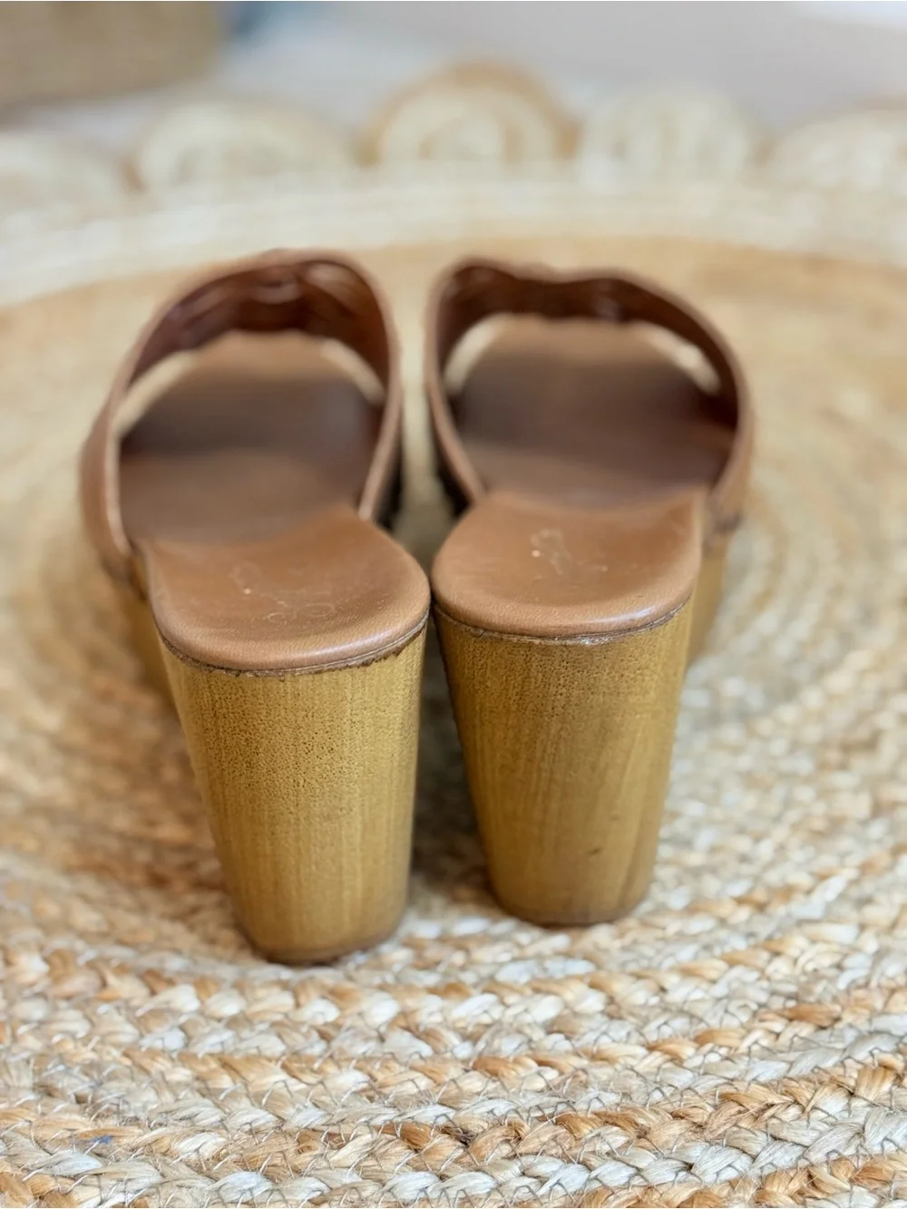 🌾 Seychelles Woven Platform Slide -‎ Brown